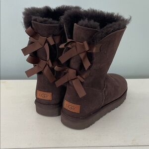 UGG Women's Chocolate Brown Bailey Bow Boots
